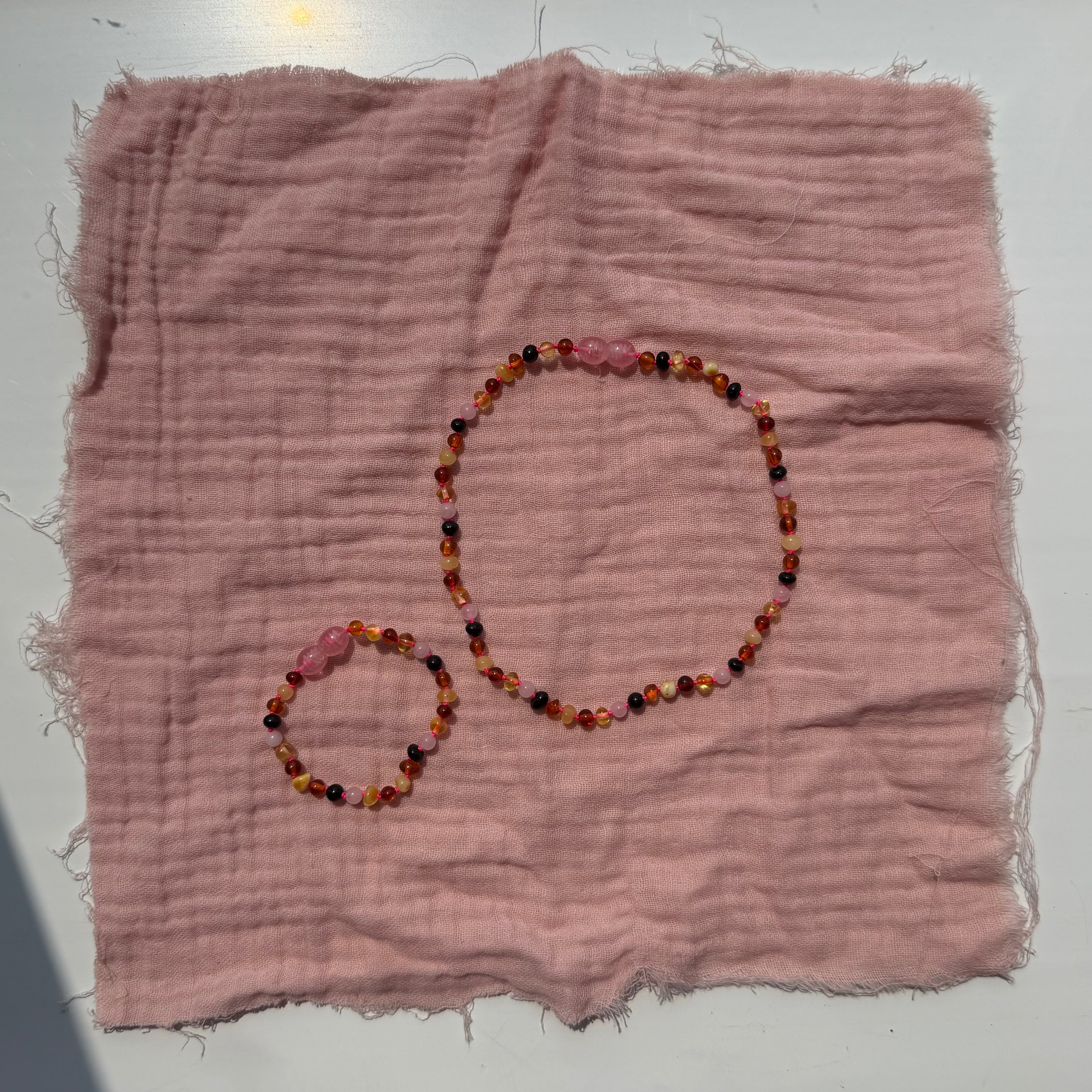 Baltic Amber Baby Set Pink