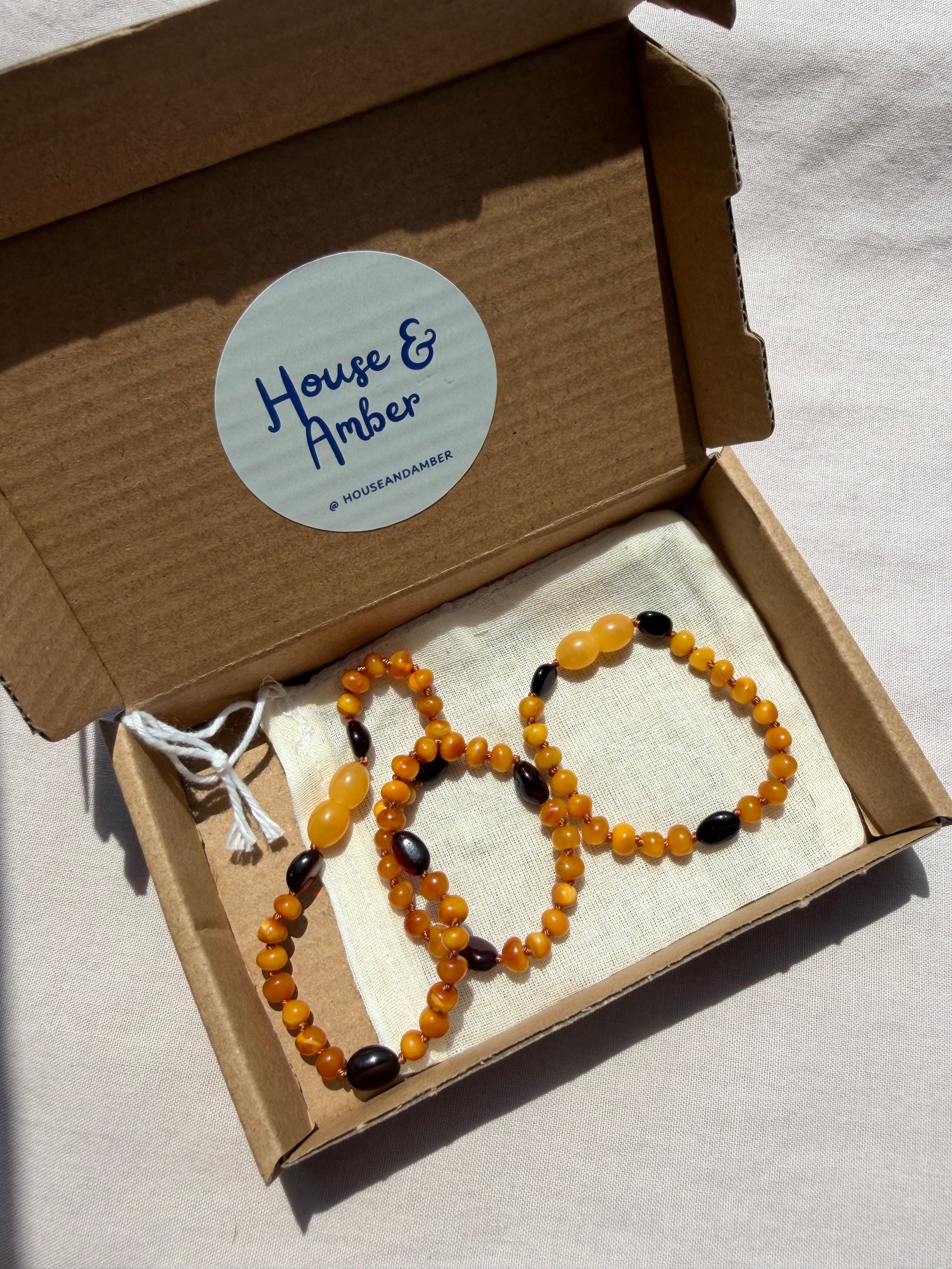Baltic Amber Baby Teething Set